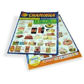 2500 Encartes de Mercado com dobra