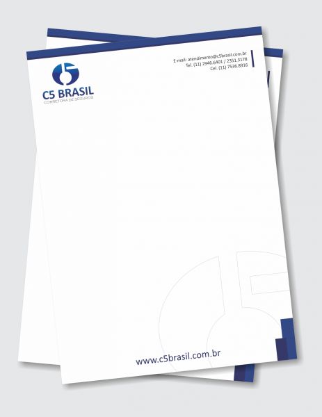 Papeis Timbrados (100 folhas)
